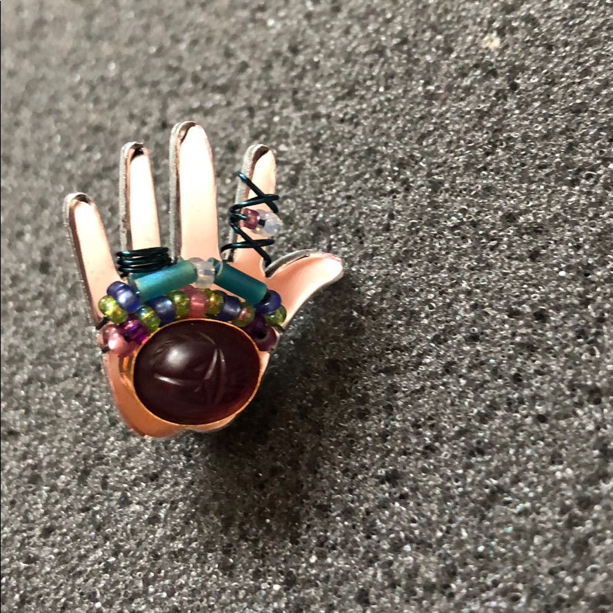 Liztech Handmade Hamsa Silver Hand
